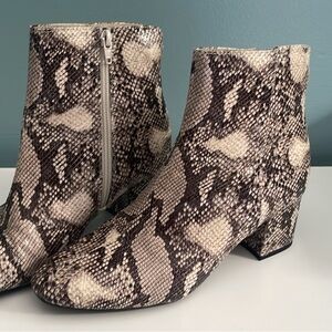 Snakeskin Ankle Boots